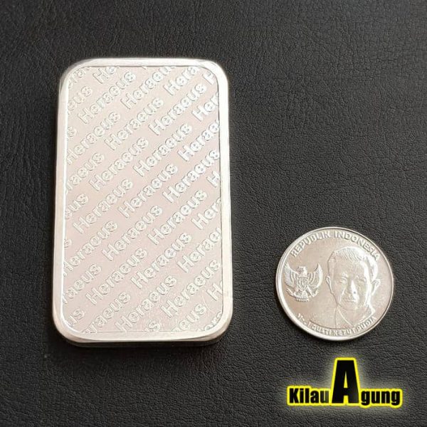 Perak Batangan Heraeus 5 Troy ounce (155.5 Gram) solid - Image 2