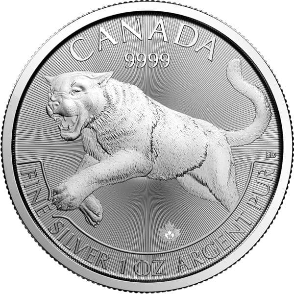 logam mulia Silver Coin Cougar Canadian Rare Item
