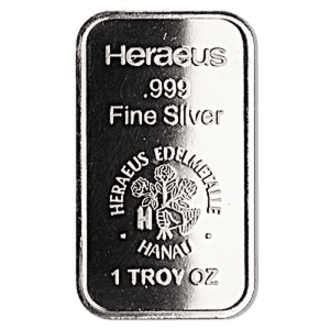 Silver Bar Heraeus 1 Troy Ounce