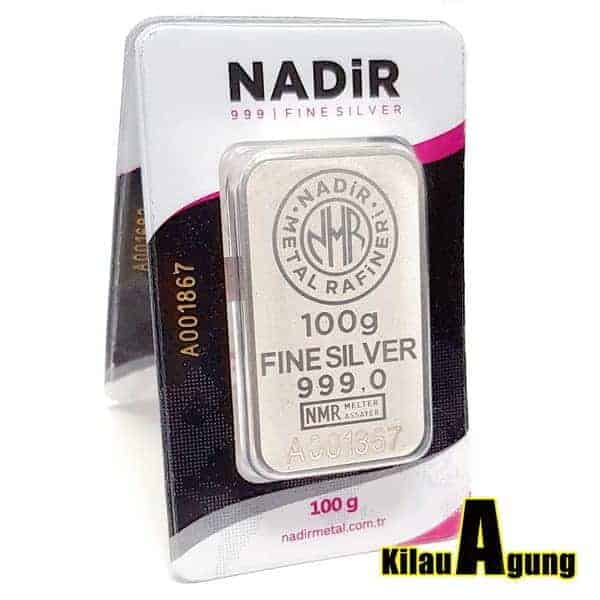 Perak Batangan Nadir 100 Gram Kemasan Press NEW 99.999 - Image 3