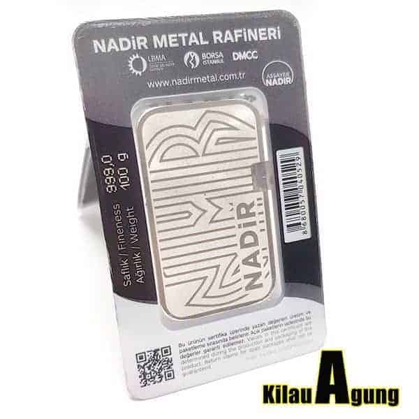 Perak Batangan Nadir 100 Gram Kemasan Press NEW 99.999 - Image 6